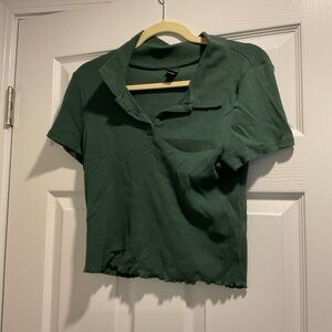 Wild Fable Dark Green Button Down Shirt